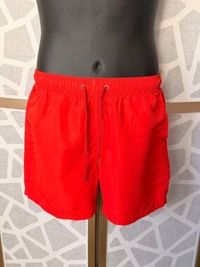 Men's Bright Red Swim Trunks
